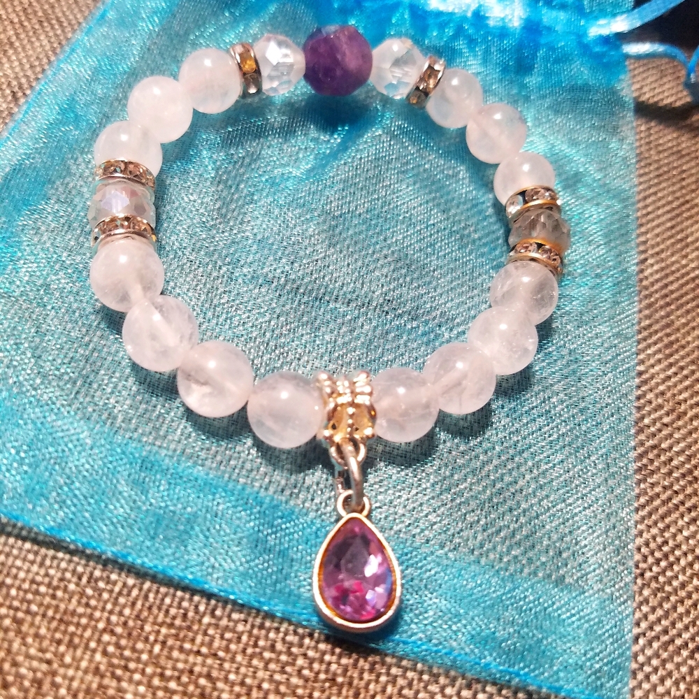 Rose Quartz Crystal Bracelet